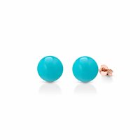 Boucles d'oreilles Glamour Femme LELUNE GLAMOUR in Argent Pasta di turchese LGE412